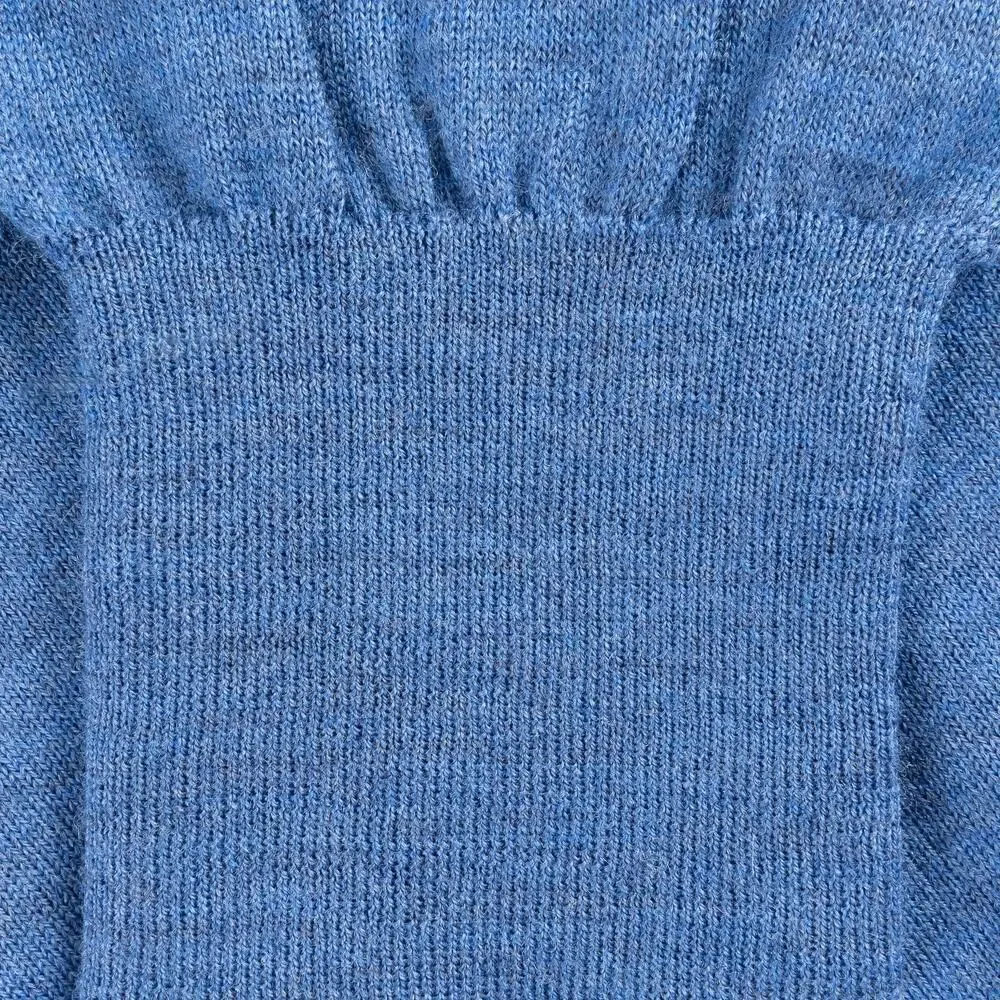 Dior Virgin Wool V-Neck Sweater Men's Small Blue
